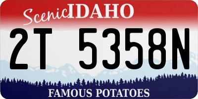 ID license plate 2T5358N