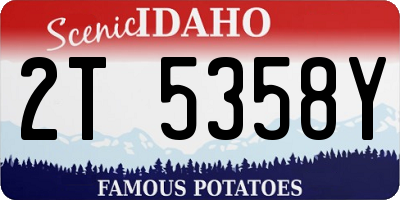 ID license plate 2T5358Y