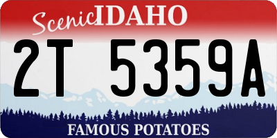 ID license plate 2T5359A