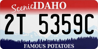 ID license plate 2T5359C