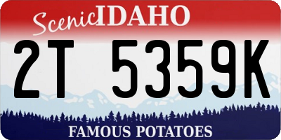ID license plate 2T5359K