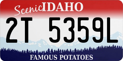 ID license plate 2T5359L