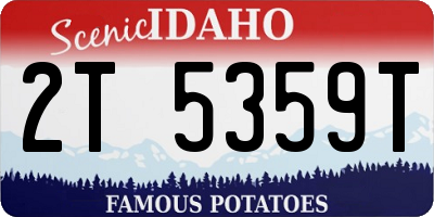 ID license plate 2T5359T