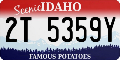 ID license plate 2T5359Y