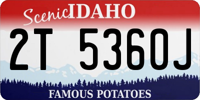ID license plate 2T5360J