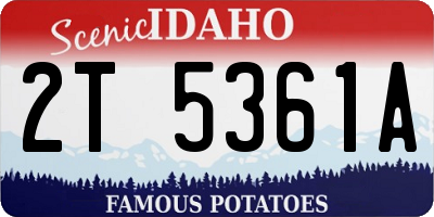 ID license plate 2T5361A