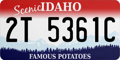 ID license plate 2T5361C