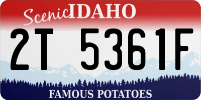 ID license plate 2T5361F
