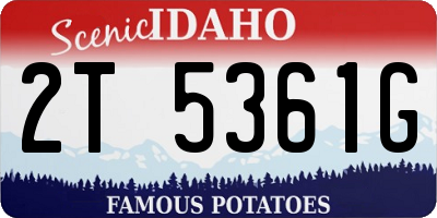 ID license plate 2T5361G