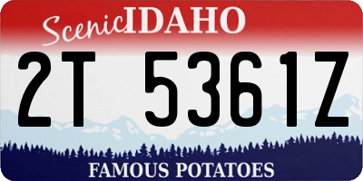 ID license plate 2T5361Z