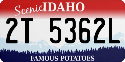 ID license plate 2T5362L