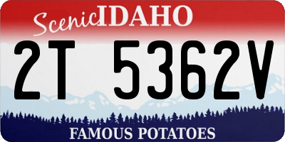 ID license plate 2T5362V
