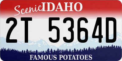 ID license plate 2T5364D
