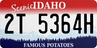 ID license plate 2T5364H