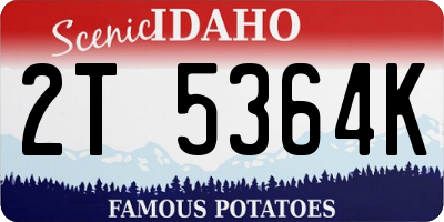 ID license plate 2T5364K
