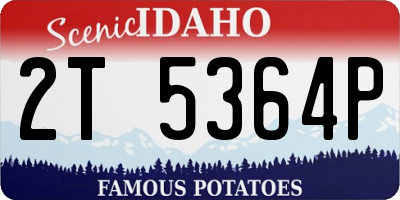 ID license plate 2T5364P