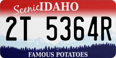 ID license plate 2T5364R
