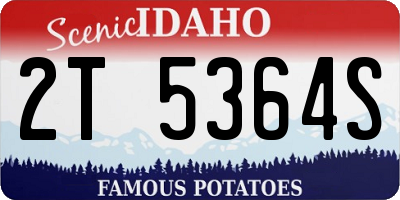 ID license plate 2T5364S