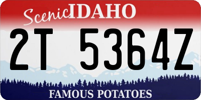 ID license plate 2T5364Z