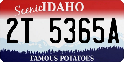 ID license plate 2T5365A
