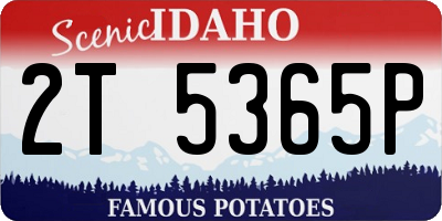 ID license plate 2T5365P