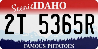 ID license plate 2T5365R