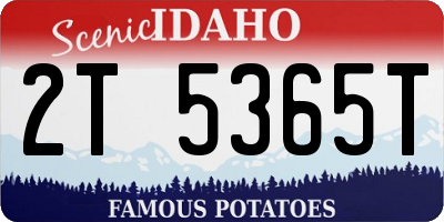 ID license plate 2T5365T