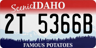 ID license plate 2T5366B