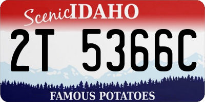 ID license plate 2T5366C