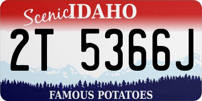 ID license plate 2T5366J