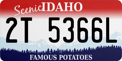 ID license plate 2T5366L