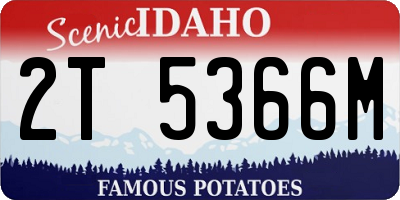 ID license plate 2T5366M