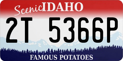 ID license plate 2T5366P
