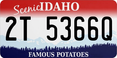 ID license plate 2T5366Q