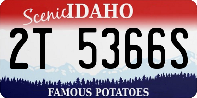 ID license plate 2T5366S