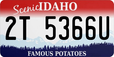 ID license plate 2T5366U
