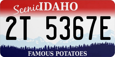 ID license plate 2T5367E