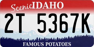 ID license plate 2T5367K