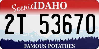 ID license plate 2T5367O