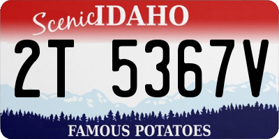 ID license plate 2T5367V