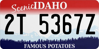 ID license plate 2T5367Z