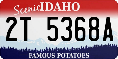 ID license plate 2T5368A