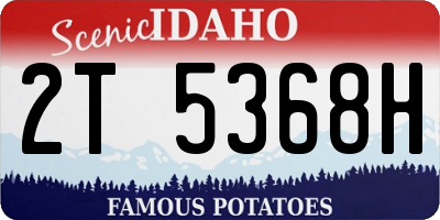 ID license plate 2T5368H