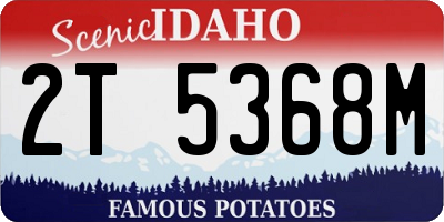 ID license plate 2T5368M