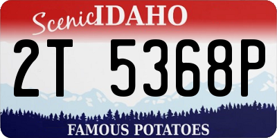 ID license plate 2T5368P