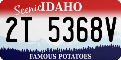 ID license plate 2T5368V