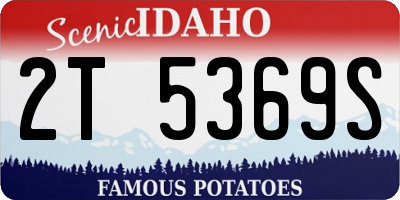 ID license plate 2T5369S