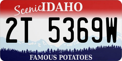 ID license plate 2T5369W