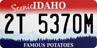ID license plate 2T5370M