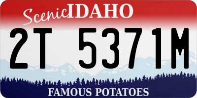 ID license plate 2T5371M